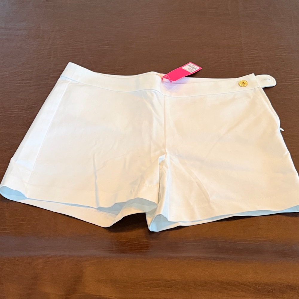 Lilly Pulitzer White High-Rise Tailored Shorts